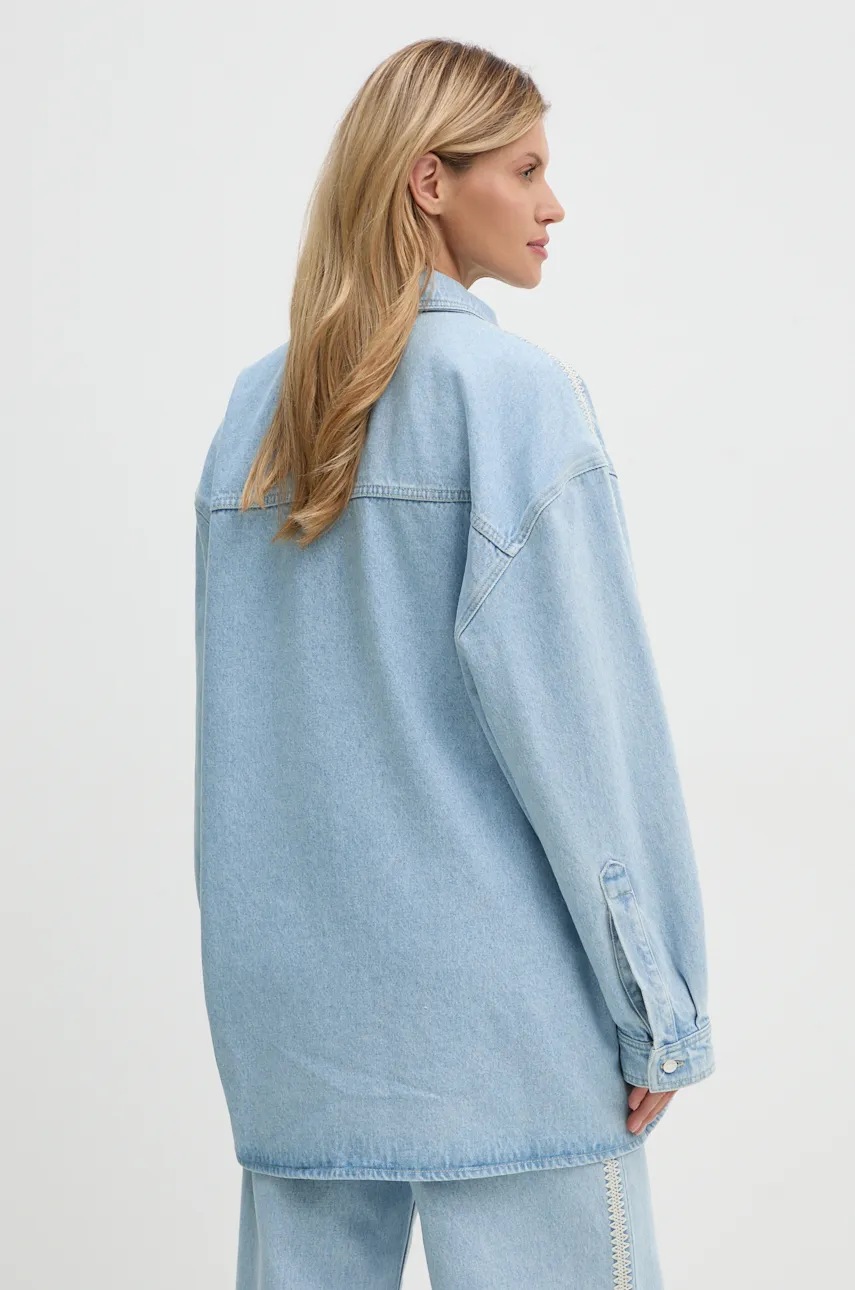 Джинсова куртка Nanushka BEAUX жіноча перехідна oversize NU24PFJK00352 