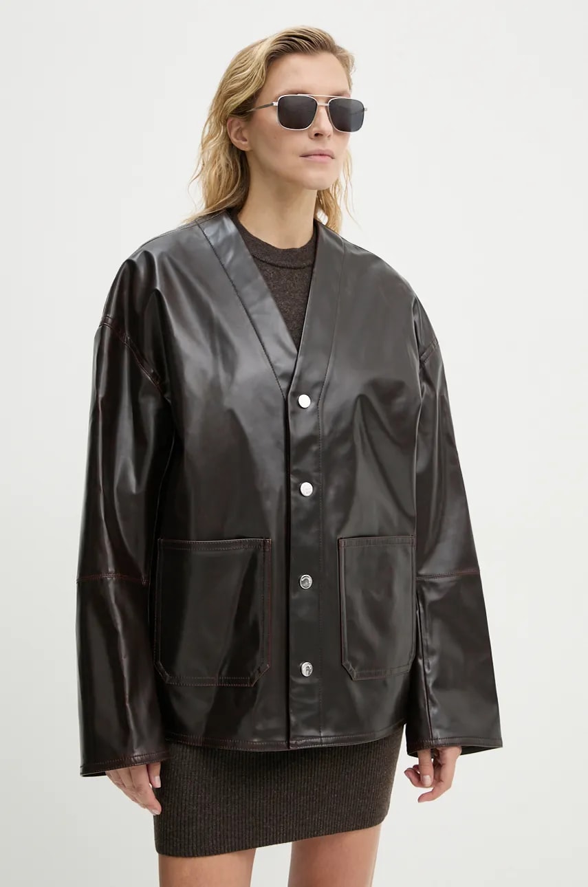 Куртка Nanushka EDEE женская цвет коричневый переходная oversize NU24PFJK00878 Куртка Nanushka EDEE женская цвет коричневый переходная oversize NU24PFJK00878