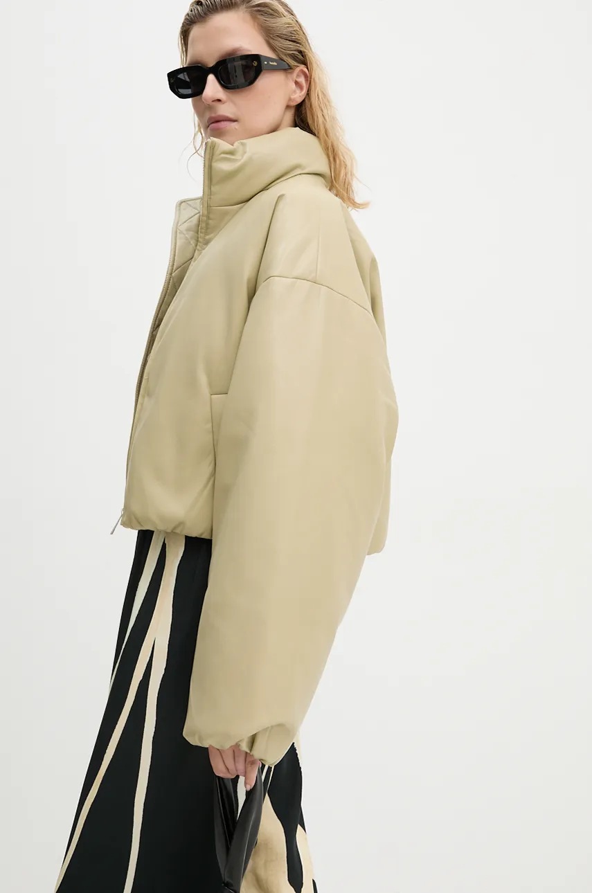 Μπουφάν με επένδυση από πούπουλα Nanushka LILIMA χρώμα: πράσινο, NW24PFSG11062 φωτογραφία