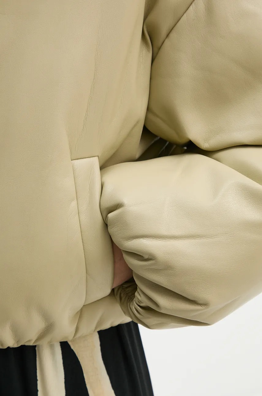 Μπουφάν με επένδυση από πούπουλα Nanushka LILIMA χρώμα: πράσινο, NW24PFSG11062 φωτογραφία