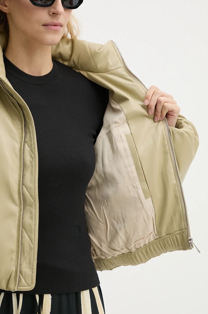 Μπουφάν με επένδυση από πούπουλα Nanushka LILIMA χρώμα: πράσινο, NW24PFSG11062 φωτογραφία