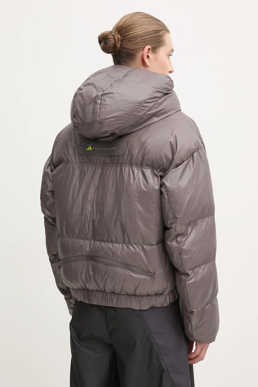 Куртка adidas by Stella McCartney жіноча колір коричневий зимова IW9841 