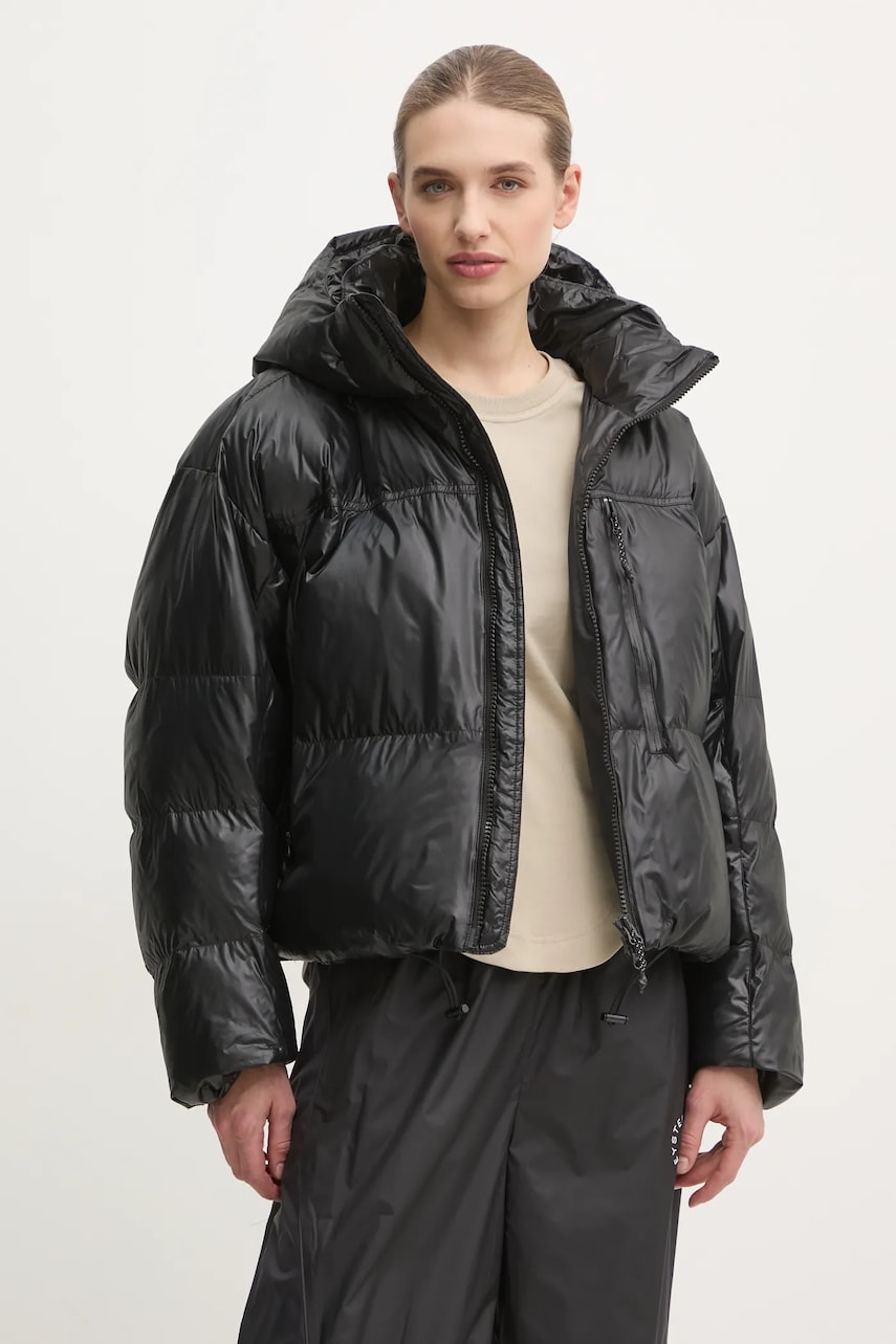 adidas by Stella McCartney geacă TrueNature femei, culoarea negru, de iarnă, IW9842