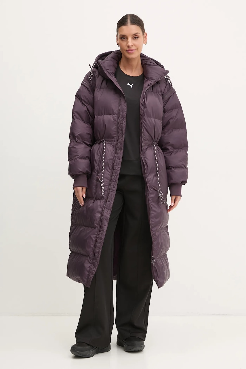 adidas by Stella McCartney geaca femei, culoarea violet, de iarna, IX3082 adidas by Stella McCartney geaca femei, culoarea violet, de iarna, IX3082