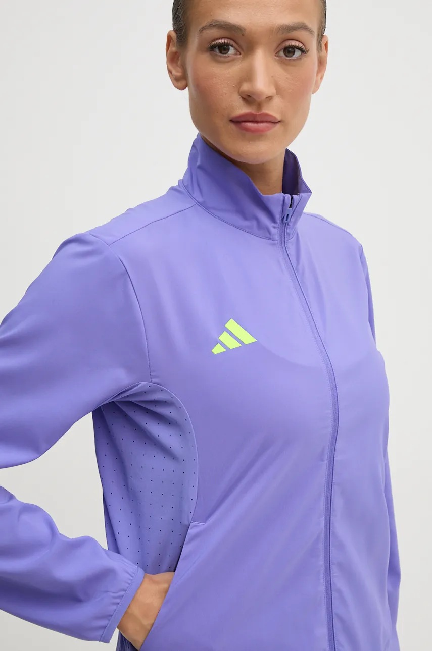 Бігова куртка adidas Performance Adizero колір фіолетовий перехідна IX2836 
