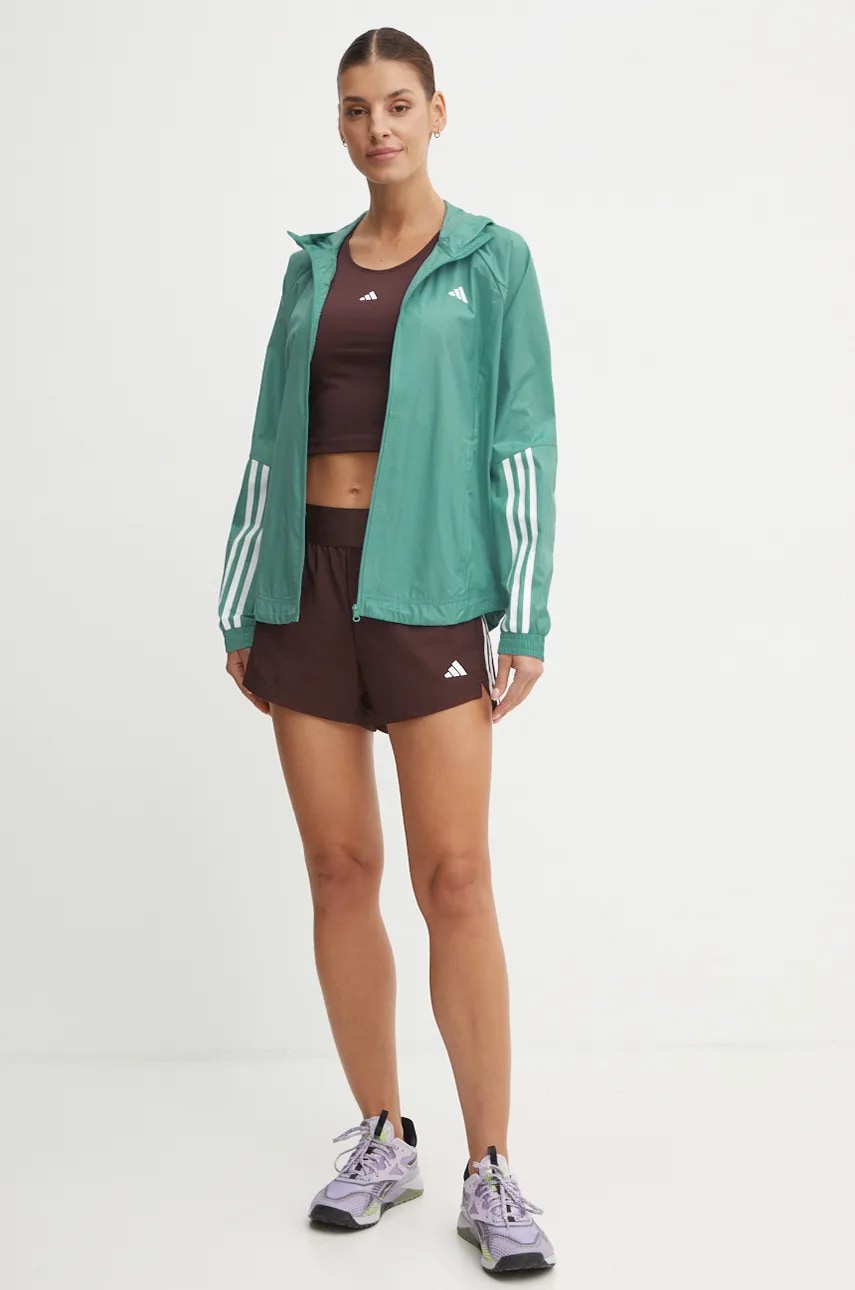 Ветровка adidas Performance Hyperglam цвет бирюзовый переходная IX3215 Ветровка adidas Performance Hyperglam цвет бирюзовый переходная IX3215