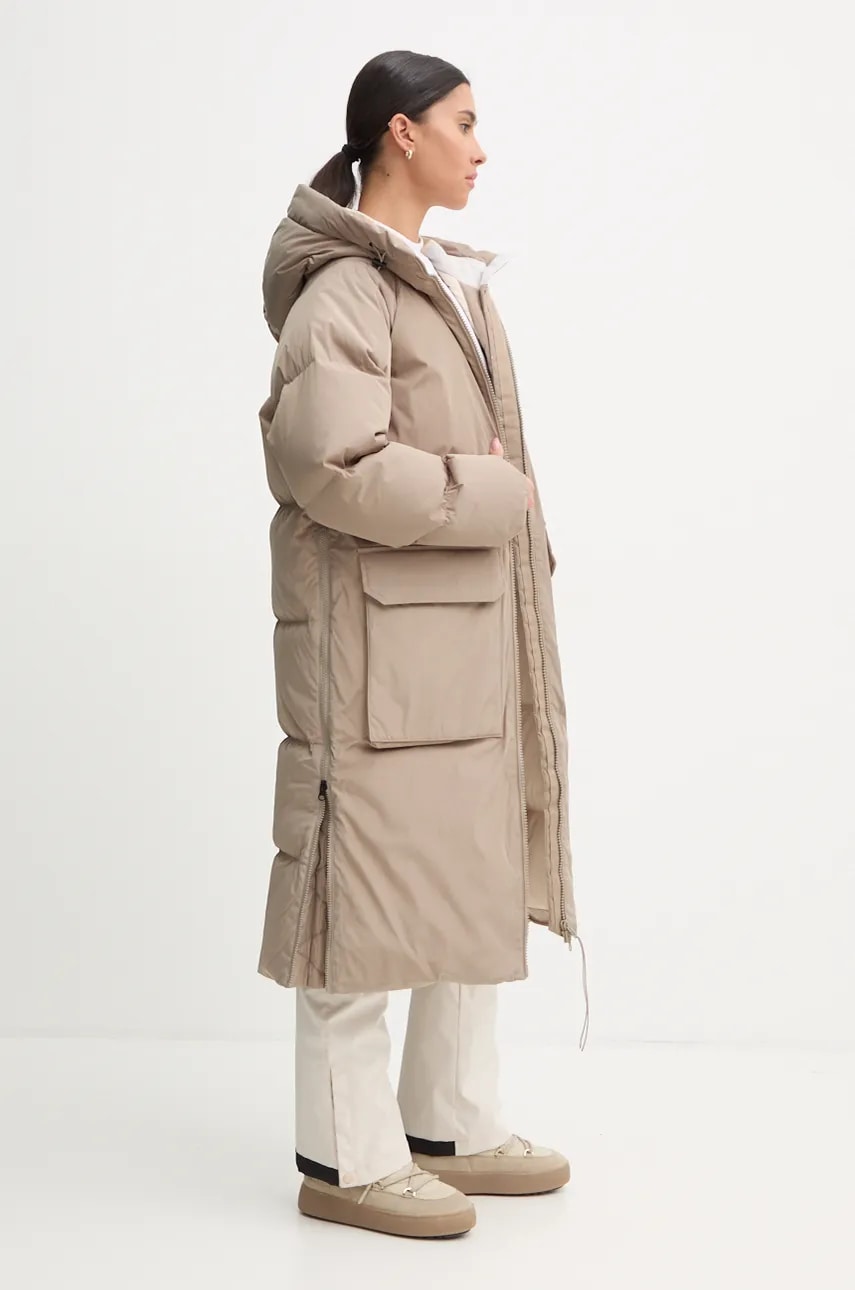Peak Performance geaca de puf Bluebird femei, culoarea bej, de iarna, G79926 Peak Performance geaca de puf Bluebird femei, culoarea bej, de iarna, G79926