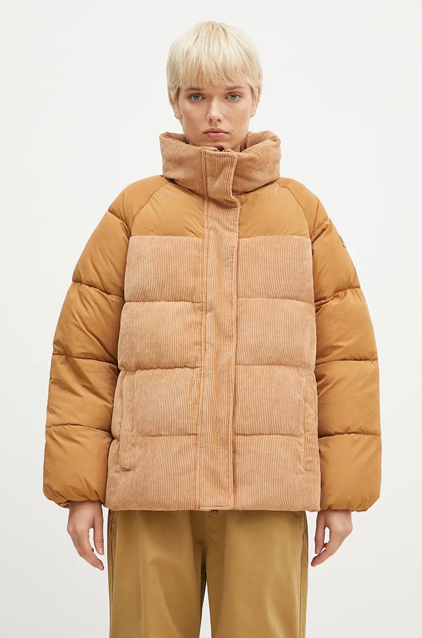 Napapijri geaca A-Vaire W femei, culoarea maro, de iarna, oversize, NP0A4I94W0B1