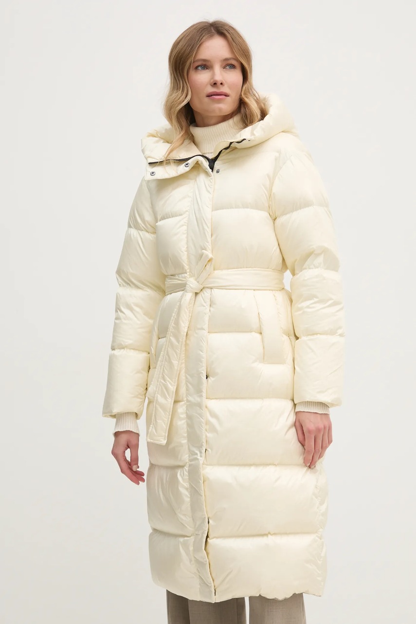 Hetrego geaca de puf KAREN femei, culoarea bej, de iarna, 8N605