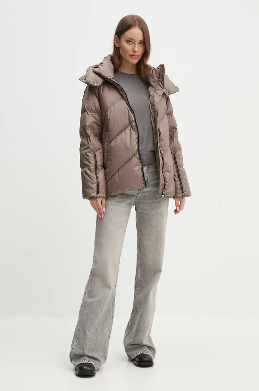 Пуховая куртка Hetrego LILY женская цвет коричневый зимняя oversize 8N624 Пуховая куртка Hetrego LILY женская цвет коричневый зимняя oversize 8N624