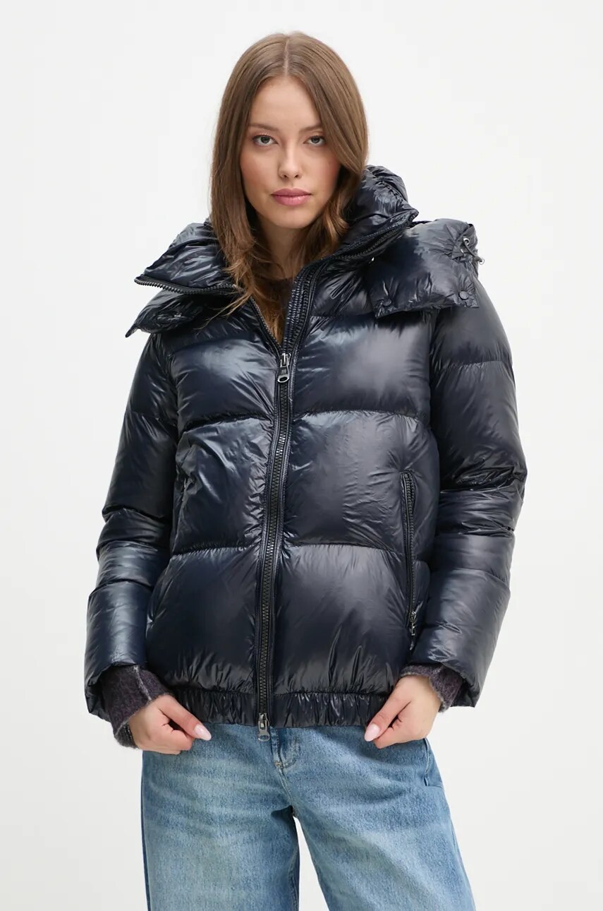 Hetrego geaca de puf ROSE femei, culoarea albastru marin, de iarna, oversize, 8N723 Hetrego geaca de puf ROSE femei, culoarea albastru marin, de iarna, oversize, 8N723