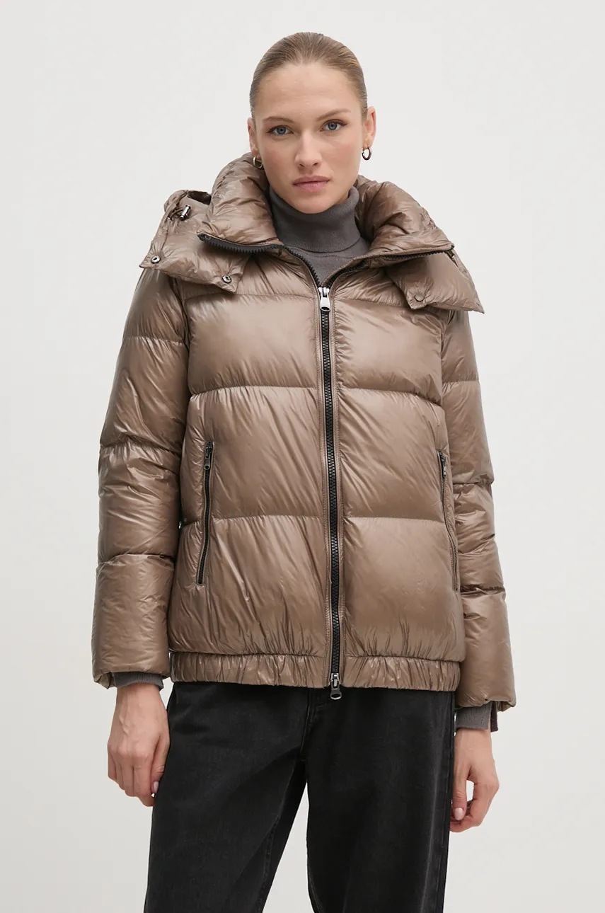 Hetrego geaca de puf ROSE femei, culoarea verde, de iarna, oversize, 8N723