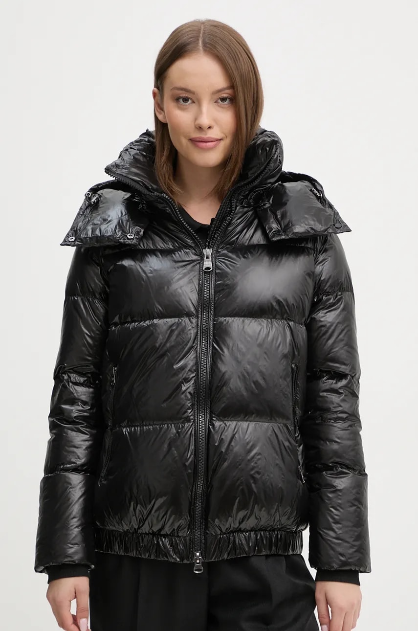 Hetrego geaca de puf ROSE femei, culoarea negru, de iarna, oversize, 8N723 Hetrego geaca de puf ROSE femei, culoarea negru, de iarna, oversize, 8N723