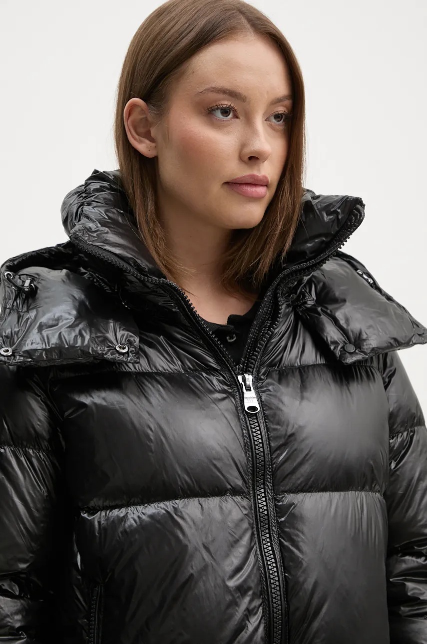 Пухова куртка Hetrego ROSE жіноча колір чорний зимова oversize 8N723 
