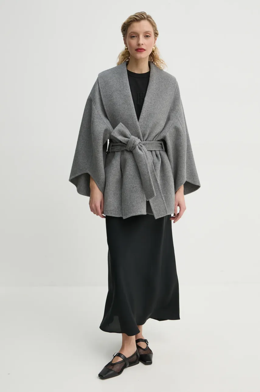 Шерстяное пальто By Malene Birger MARGITH цвет серый переходное oversize 103187 Шерстяное пальто By Malene Birger MARGITH цвет серый переходное oversize 103187