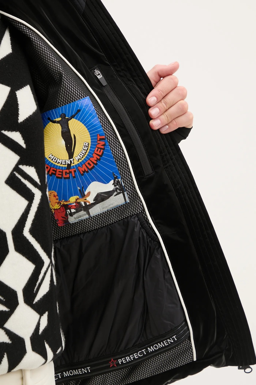 Πουπουλένιο μπουφάν για σκι Perfect Moment Candice χρώμα: μαύρο, W3001048 φωτογραφία