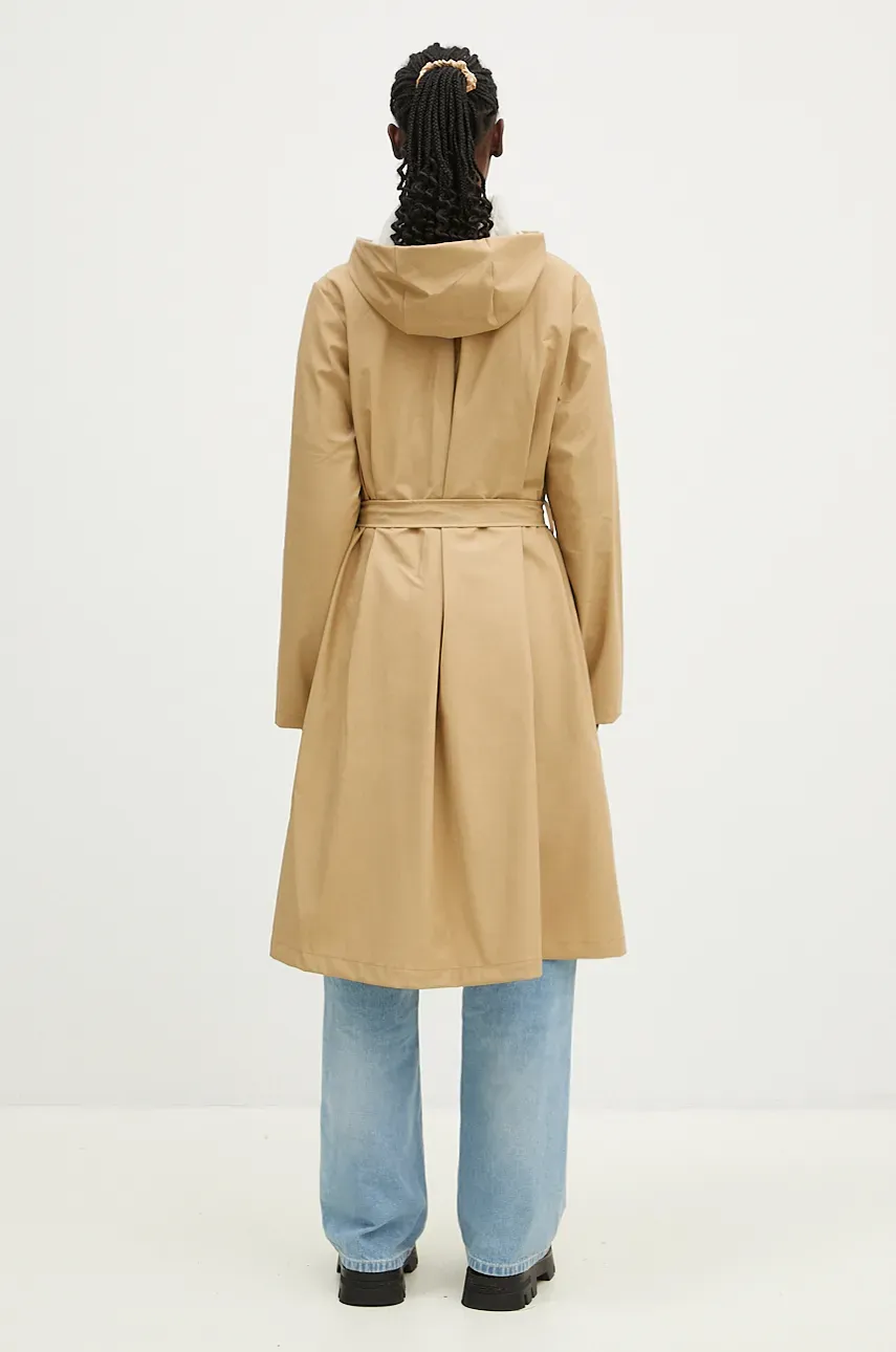 Куртка Rains A-Line Longer W Jacket W3 женская цвет бежевый переходная 12040.24 Куртка Rains A-Line Longer W Jacket W3 женская цвет бежевый переходная 12040.24