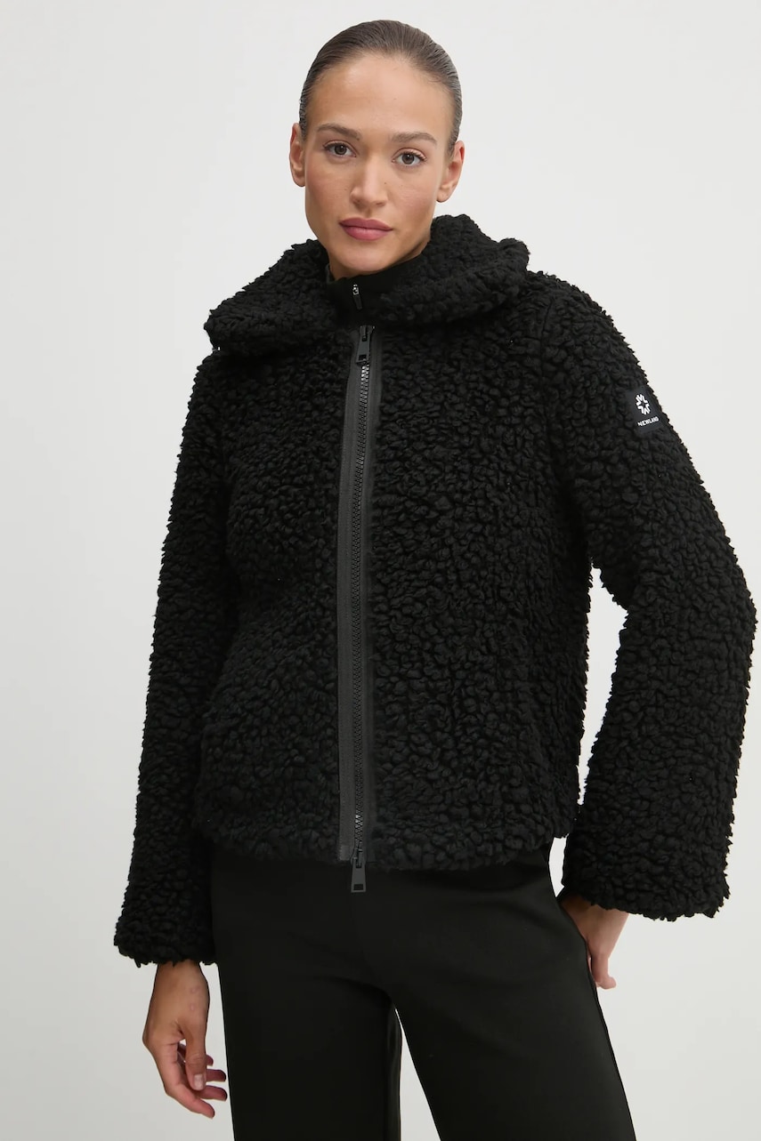 Newland geaca Alba femei, culoarea negru, de tranzitie, oversize, N46504.108 Newland geaca Alba femei, culoarea negru, de tranzitie, oversize, N46504.108