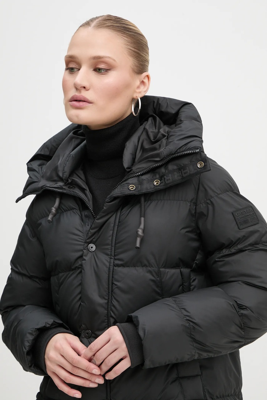 Куртка G-Star Raw жіноча колір чорний зимова D25188-B958 