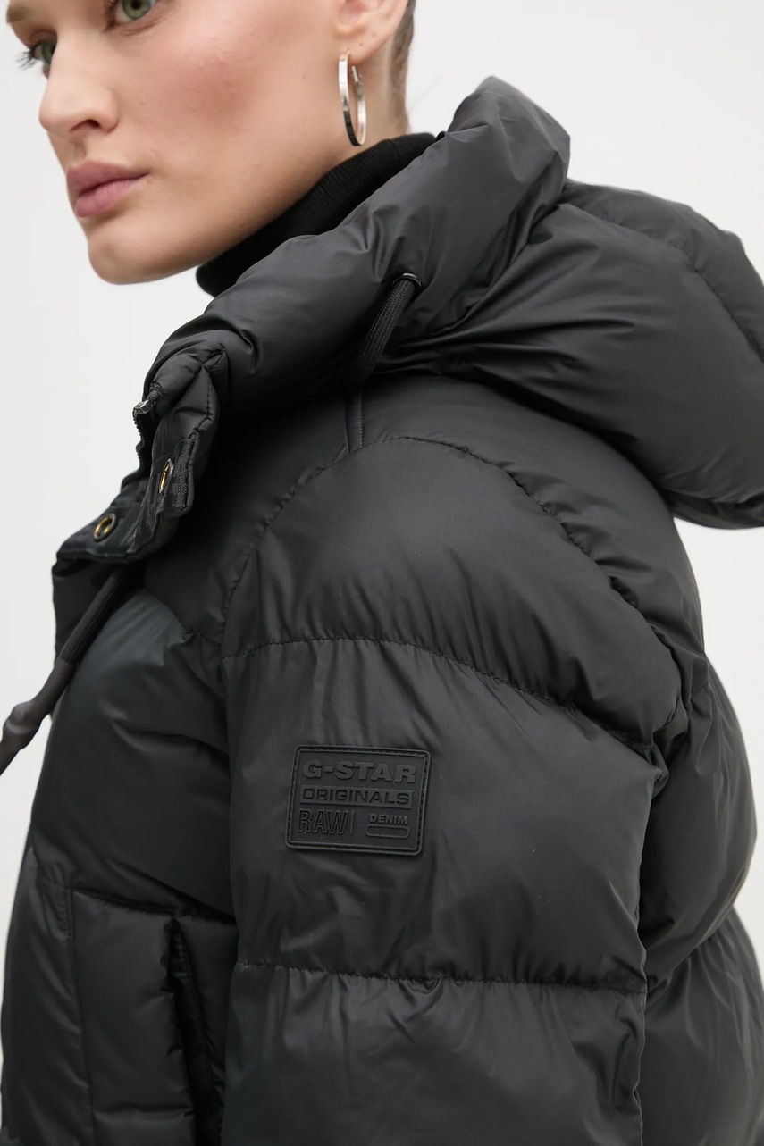 Куртка G-Star Raw жіноча колір чорний зимова D25188-B958 
