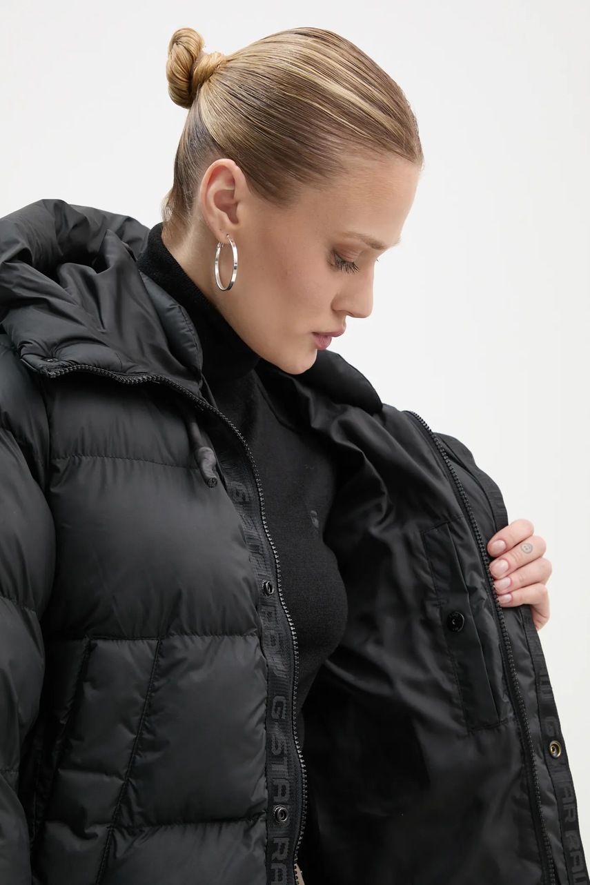 Куртка G-Star Raw жіноча колір чорний зимова D25188-B958 