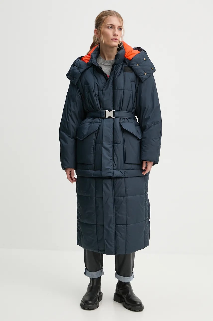 G-Star Raw geaca femei, culoarea albastru marin, de iarna, oversize, D25232-B958 G-Star Raw geaca femei, culoarea albastru marin, de iarna, oversize, D25232-B958