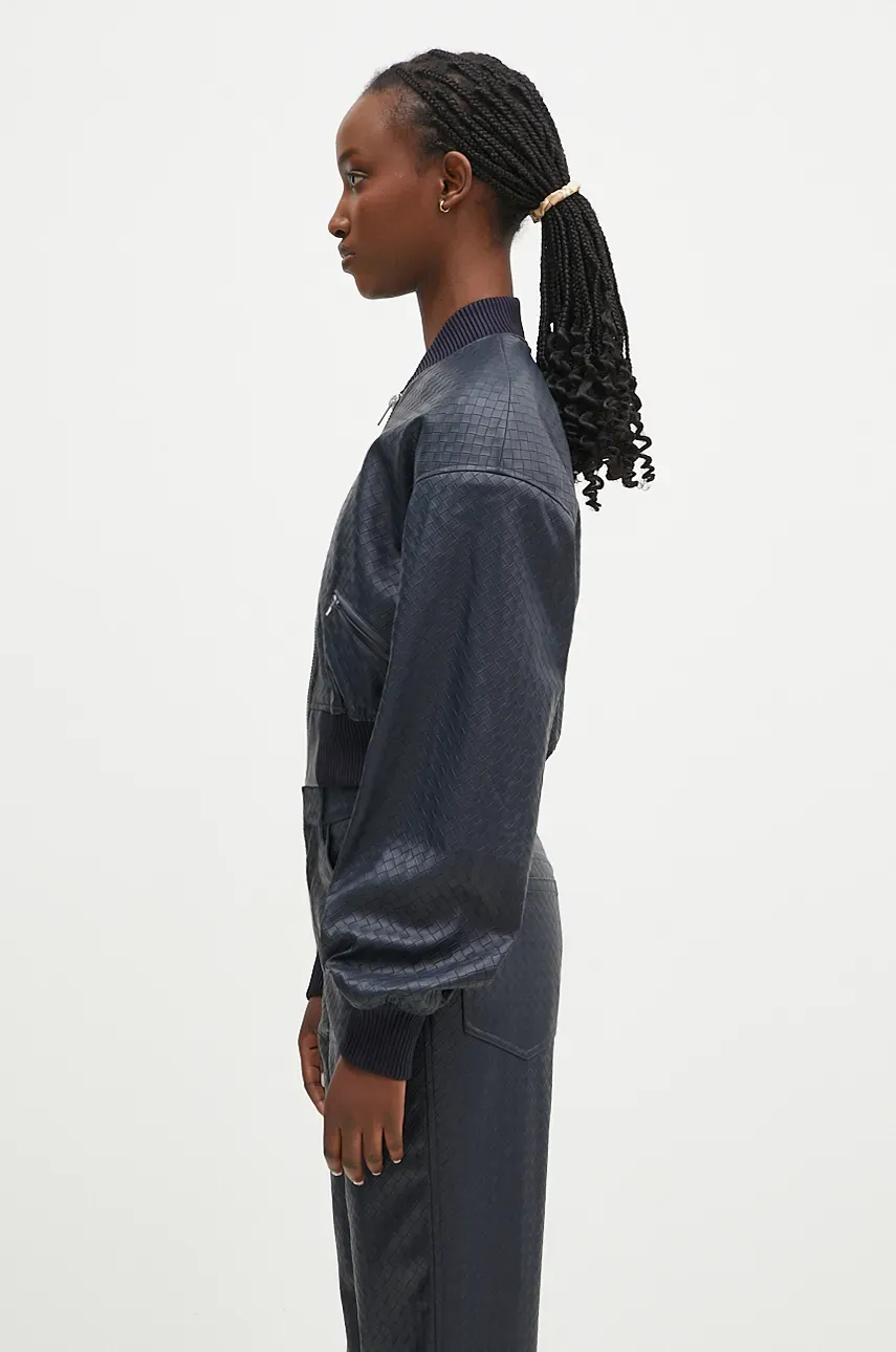 Куртка-бомбер Rotate Cropped Braided женская цвет синий переходная oversize 1128572318 Куртка-бомбер Rotate Cropped Braided женская цвет синий переходная oversize 1128572318