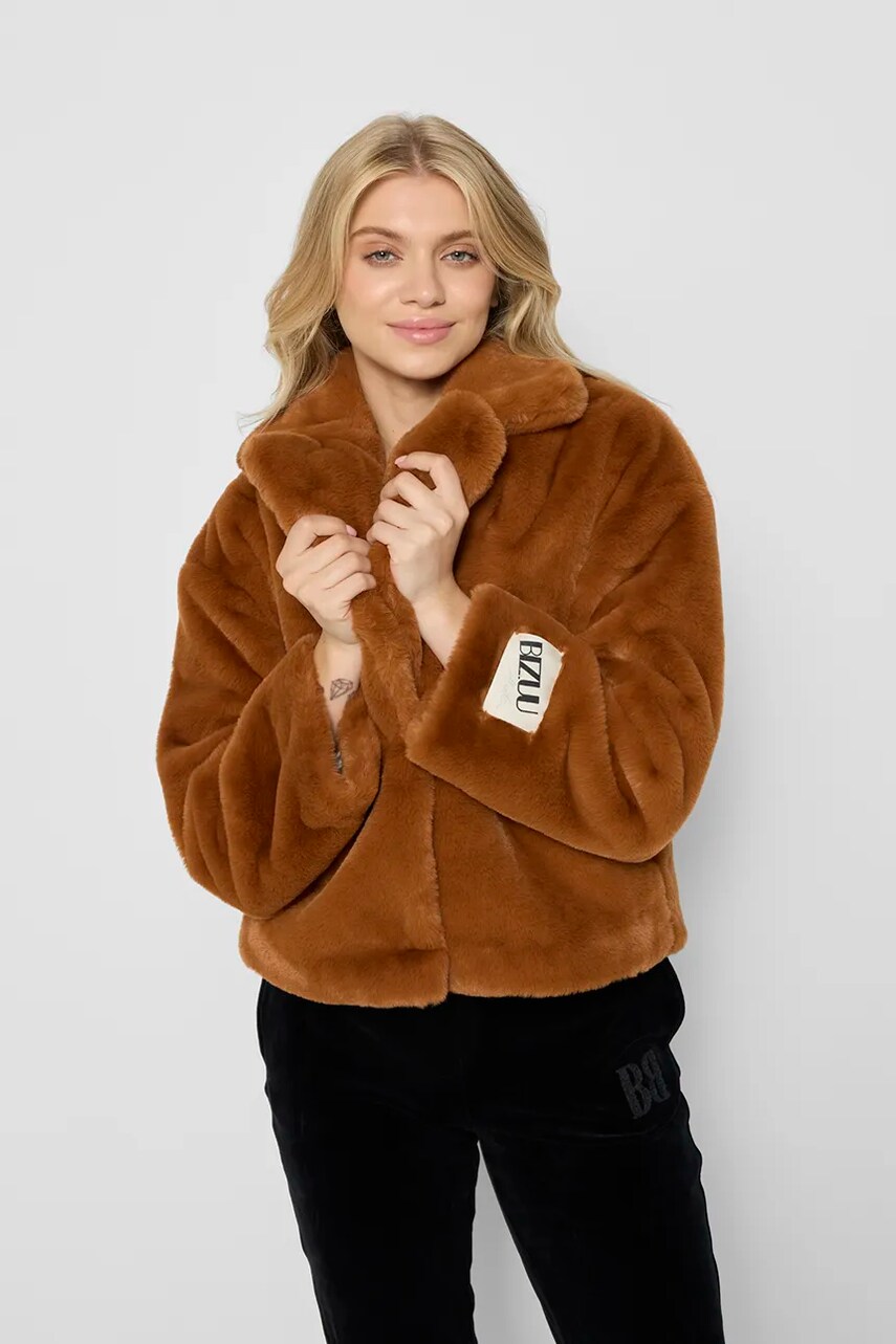 Bizuu geaca TORINO femei, culoarea maro, de tranzitie, TORINO BRAZOWY AW24