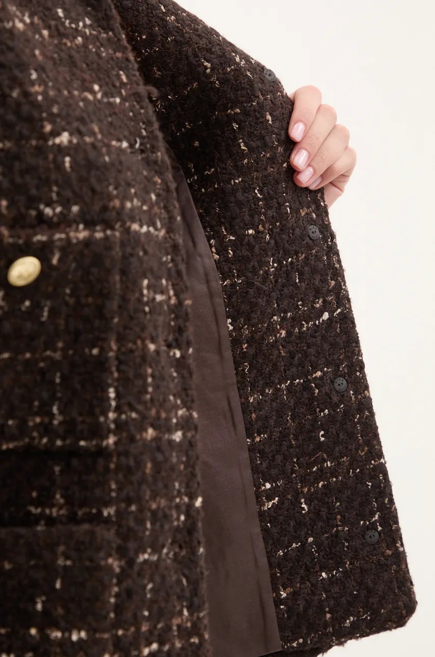 Μπλέιζερ με μίγμα μαλλιού Miss Sixty 0 χρώμα: καφέ, 6L4MJ1200000 φωτογραφία