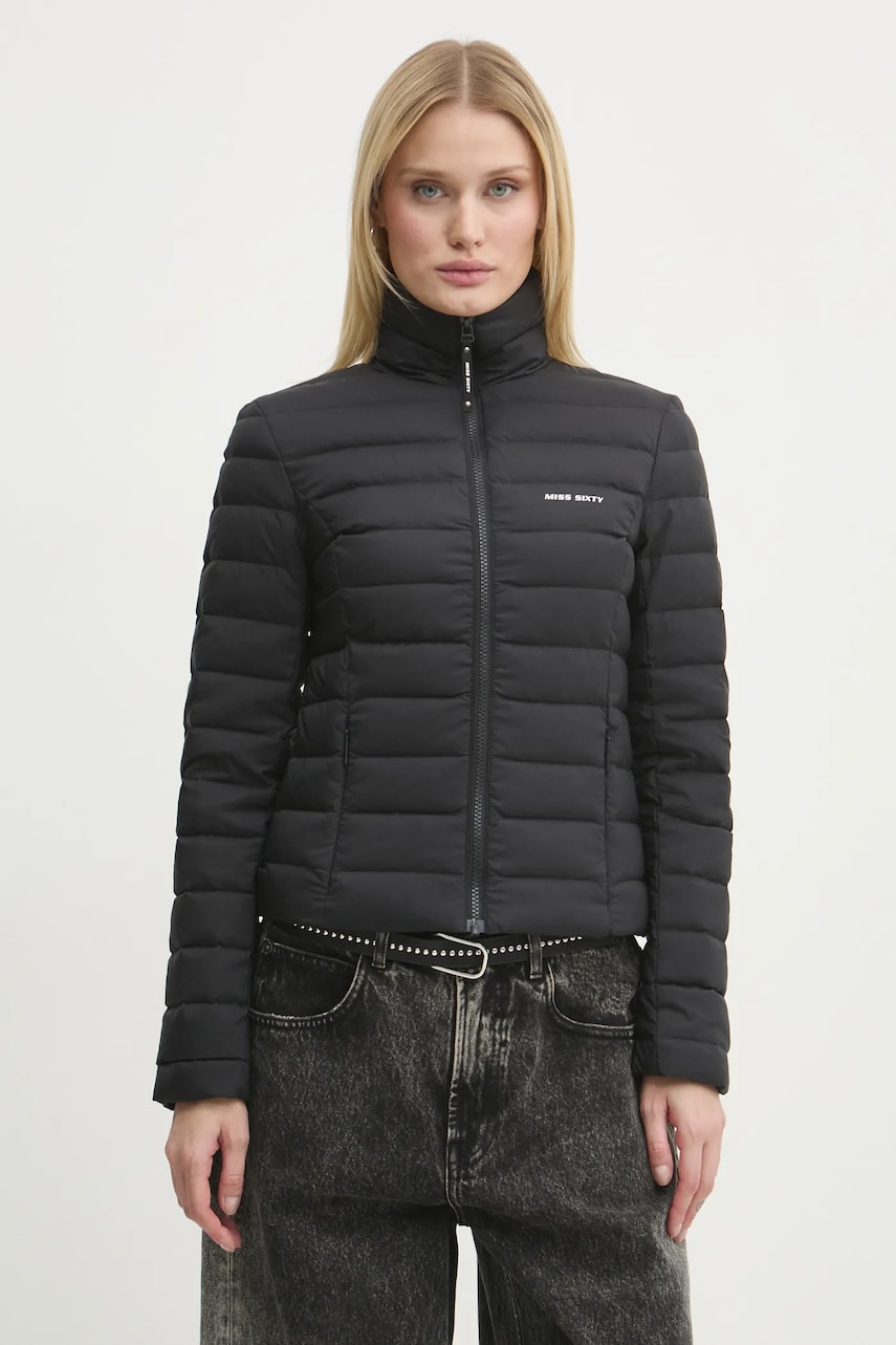Miss Sixty geacă de puf femei, culoarea negru, de tranziție, 6L4YJ1760000