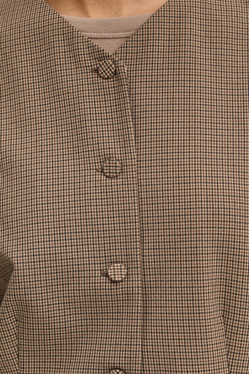 Γιλέκο Abercrombie & Fitch χρώμα: καφέ, KI140-4497 φωτογραφία