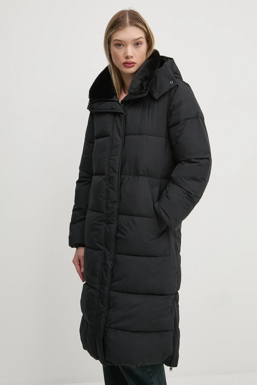 Abercrombie & Fitch geaca femei, culoarea negru, de iarna, KI144-4254 Abercrombie & Fitch geaca femei, culoarea negru, de iarna, KI144-4254