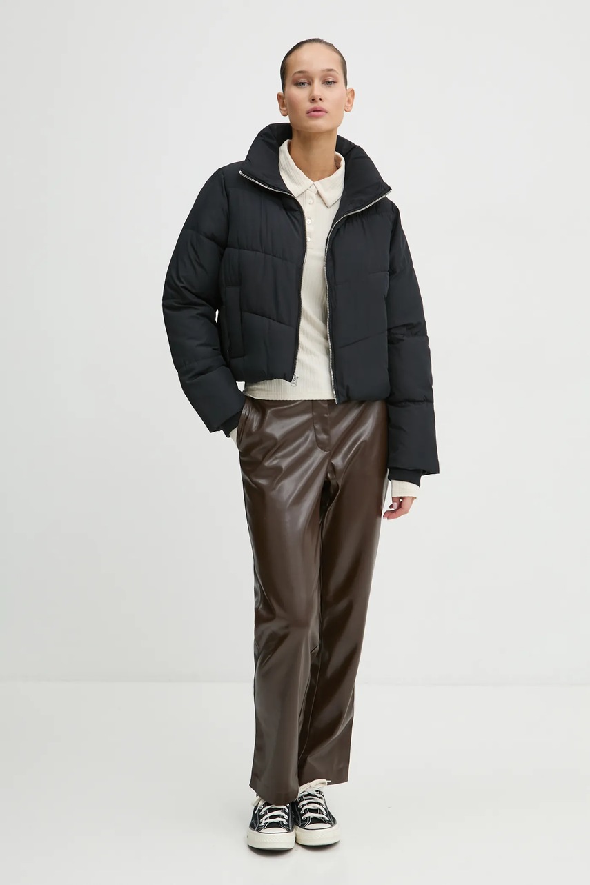 Μπουφάν Hollister Co. χρώμα: μαύρο, KI344-4621 φωτογραφία