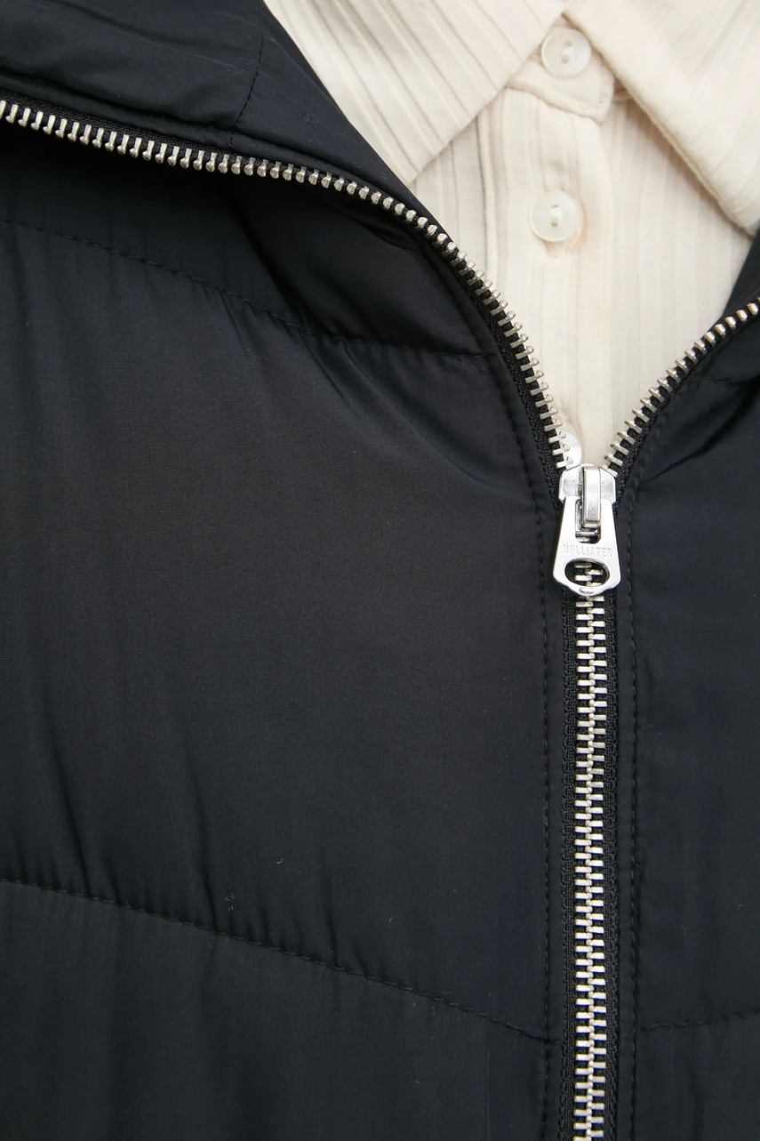 Μπουφάν Hollister Co. χρώμα: μαύρο, KI344-4621 φωτογραφία