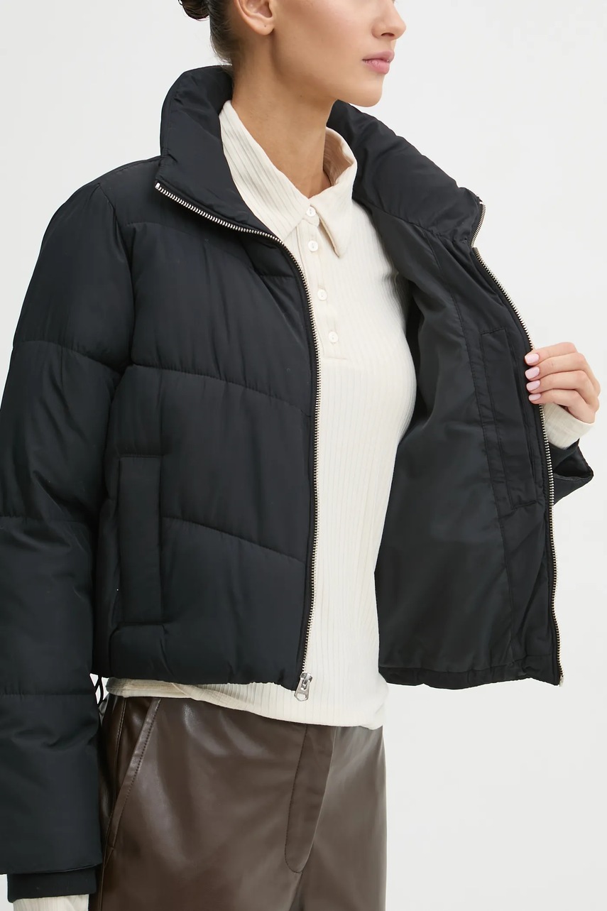 Μπουφάν Hollister Co. χρώμα: μαύρο, KI344-4621 φωτογραφία