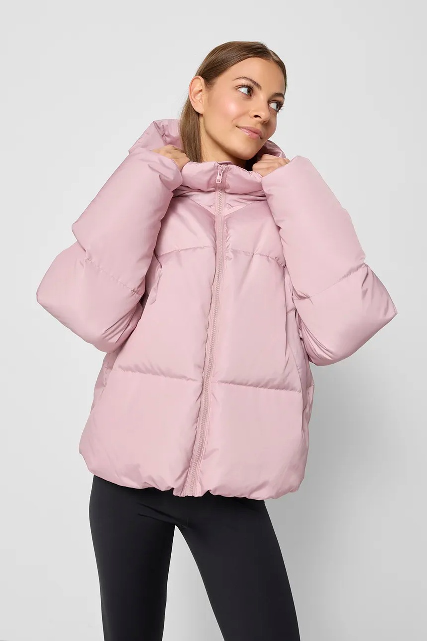 Bizuu geaca de puf MUAN femei, culoarea roz, de iarna, MUAN_ROZOWY_AW24