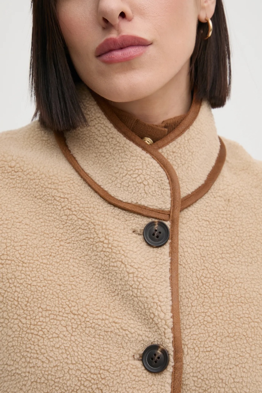 Αμάνικο μπουφάν Hoss Intropia χρώμα: μπεζ, 5458314 φωτογραφία