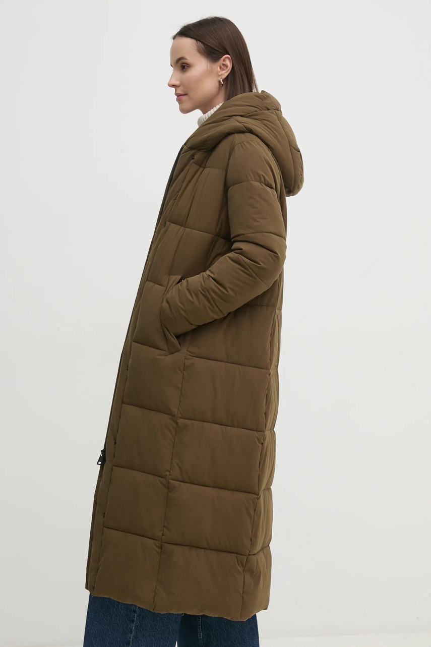 Sandro Ferrone geaca femei, culoarea verde, de iarna