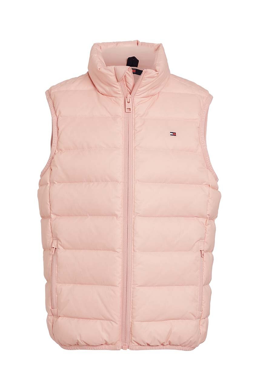 Детский пуховой безрукавник Tommy Hilfiger цвет розовый KS0KS00439