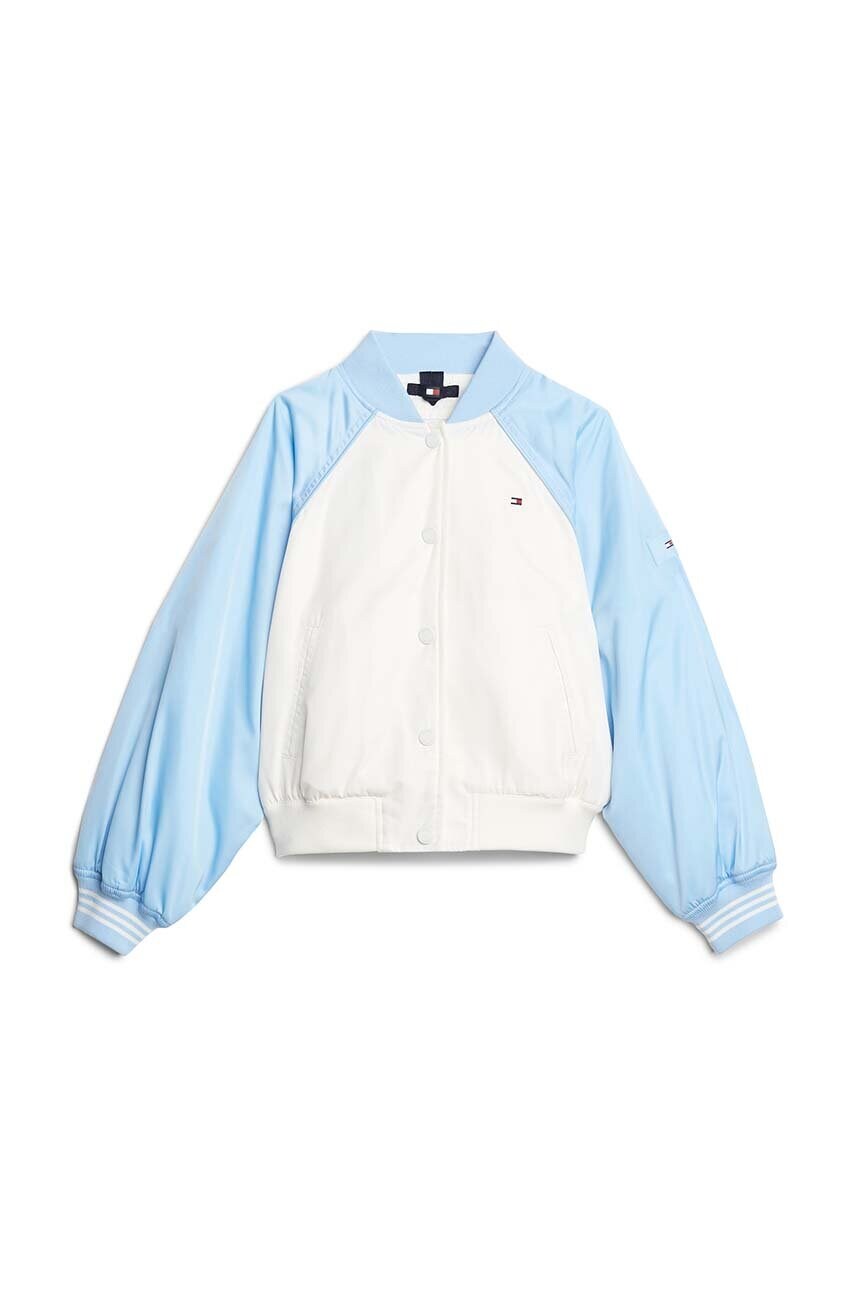 Levně Dětská bomber bunda Tommy Hilfiger modrá barva, KG0KG08054