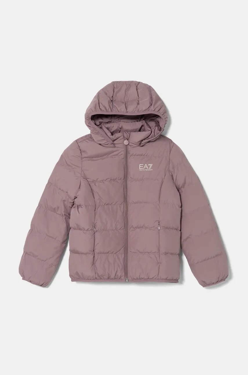 EA7 Emporio Armani geaca copii culoarea violet, 8NFB08 FNF8Z