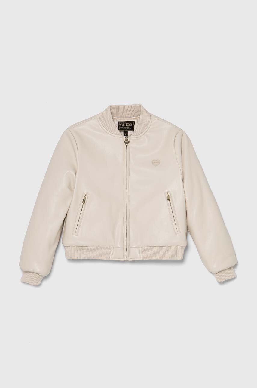 

Детско яке бомбър Guess в бежово J4YL13 WE8D0, Бежов