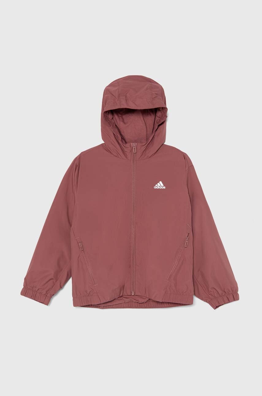Дитяча куртка adidas J UTILITYKT колір рожевий IX3305