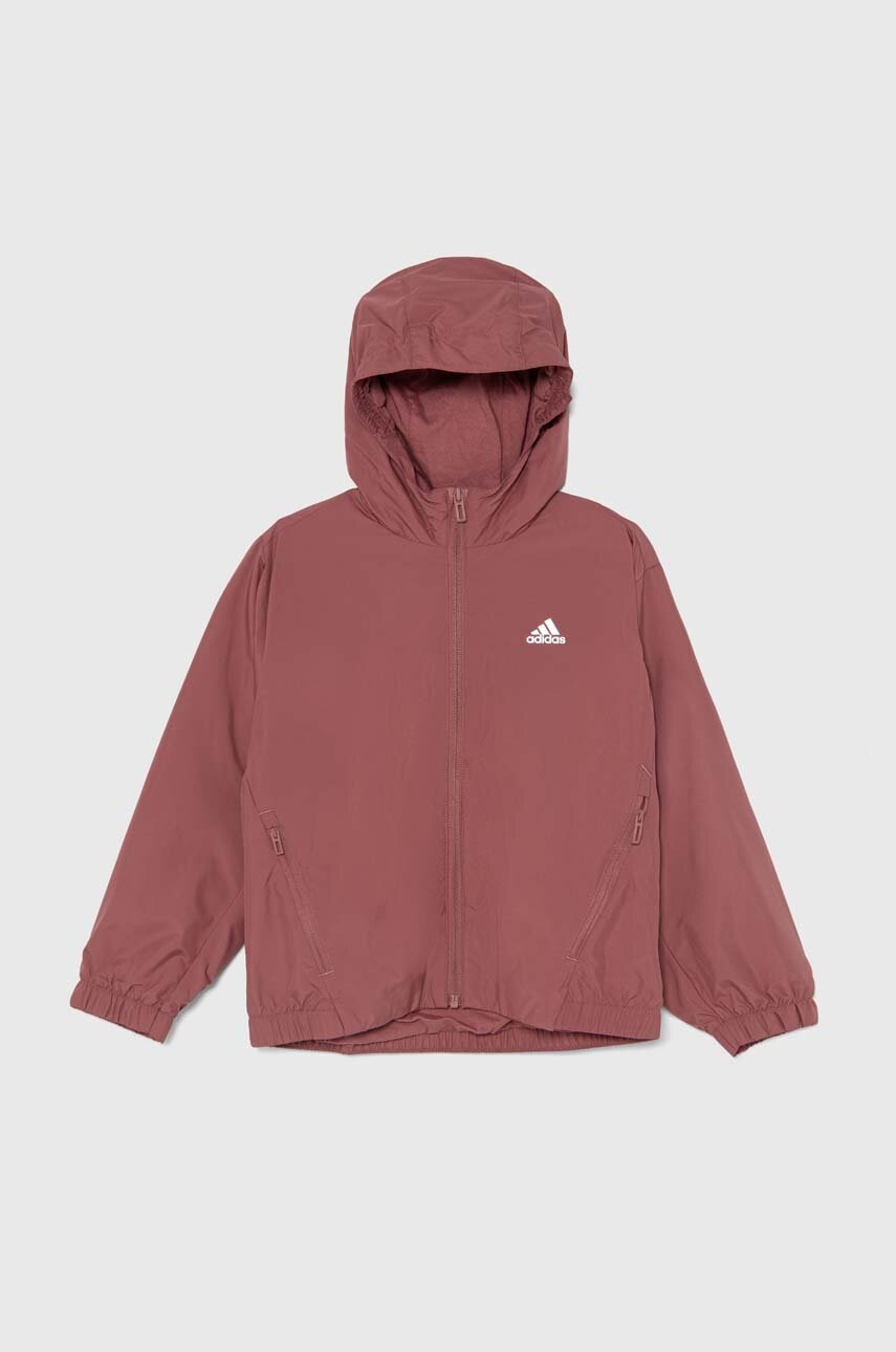 adidas geaca copii J UTILITYKT culoarea roz, IX3305