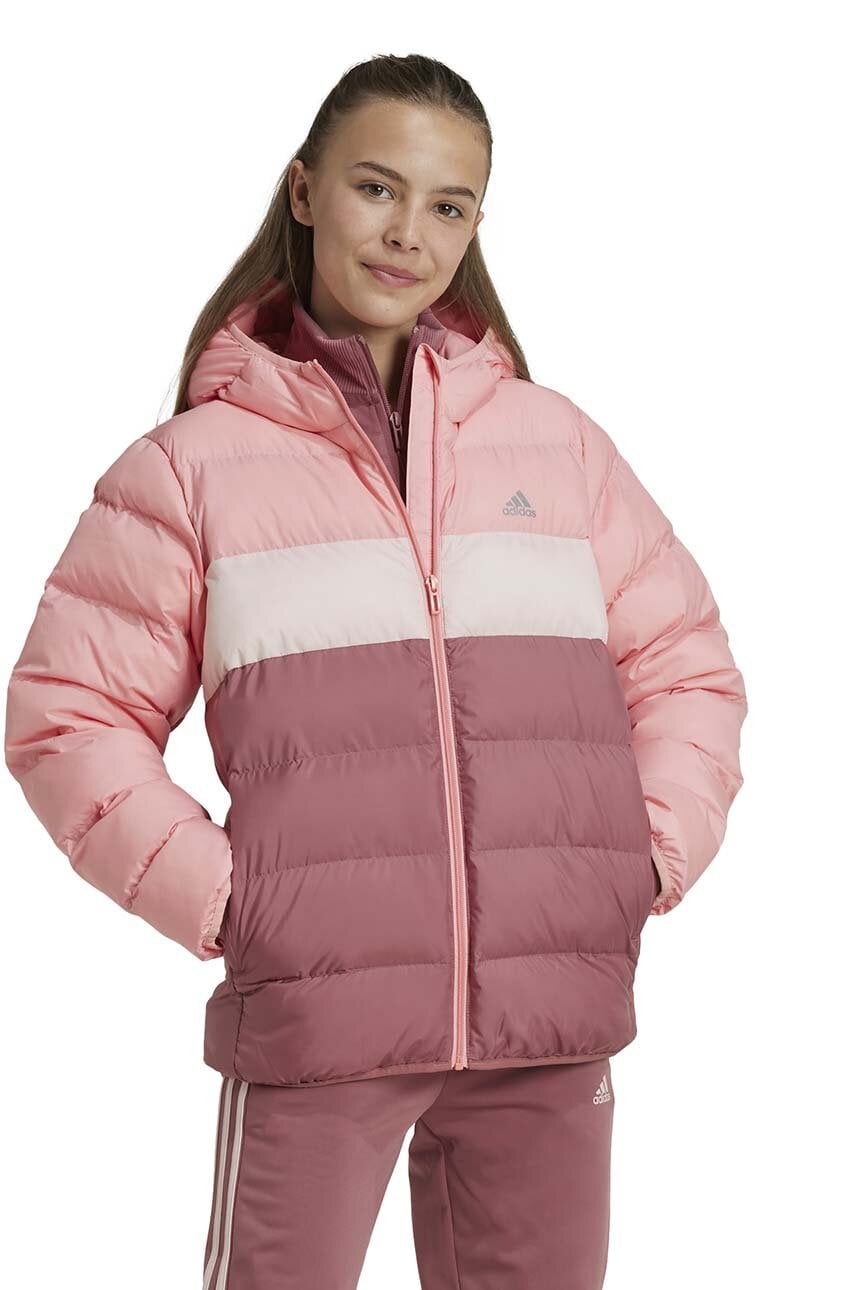 adidas geaca copii J SDKT culoarea roz, IY6916 adidas geaca copii J SDKT culoarea roz, IY6916