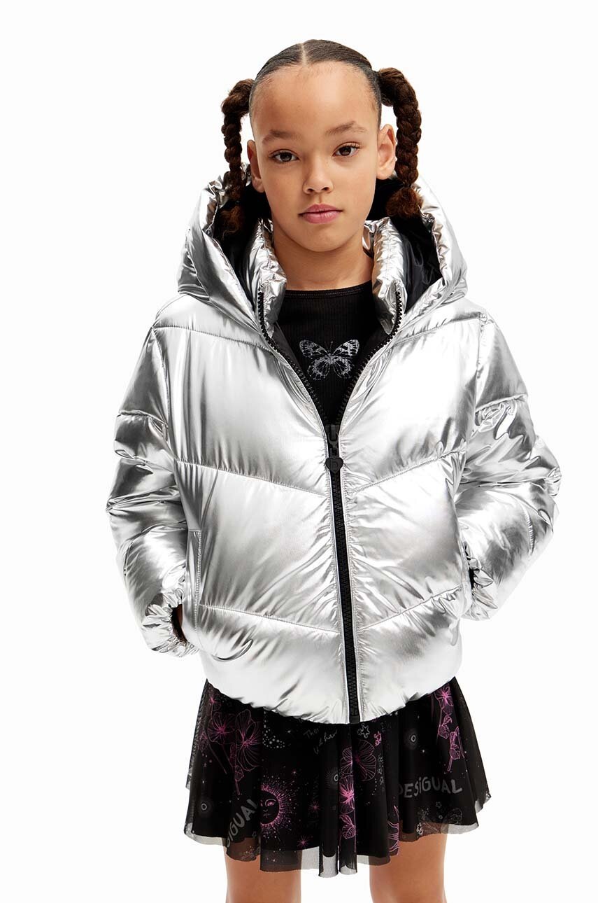 

Детско яке Desigual в сребристо 24WGEW15, Сребърен