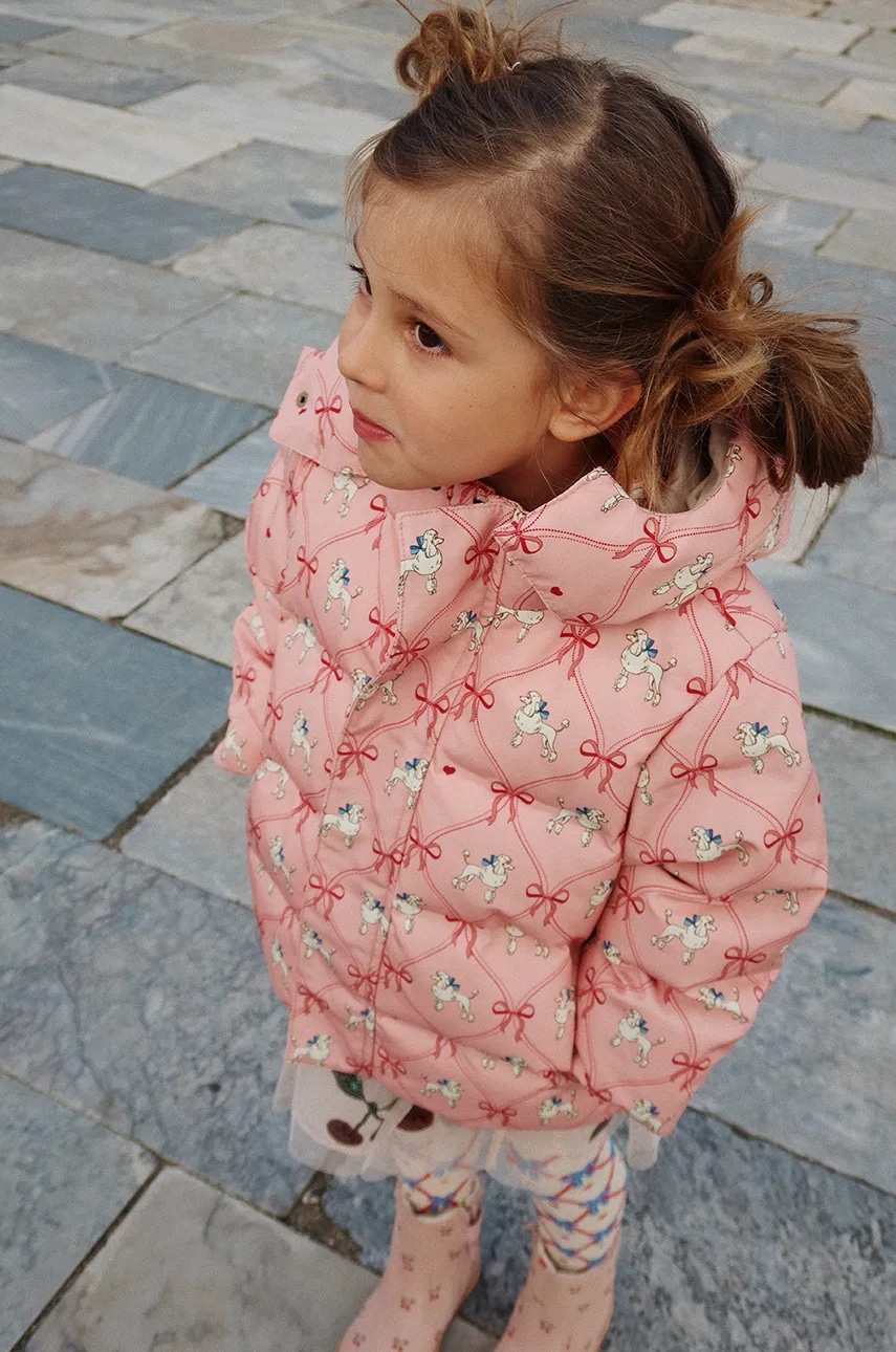 Konges Sløjd geaca de puf pentru copii MAGNUM DOWN JACKET PRINT GRS culoarea roz, KS101265 Konges Sløjd geaca de puf pentru copii MAGNUM DOWN JACKET PRINT GRS culoarea roz, KS101265
