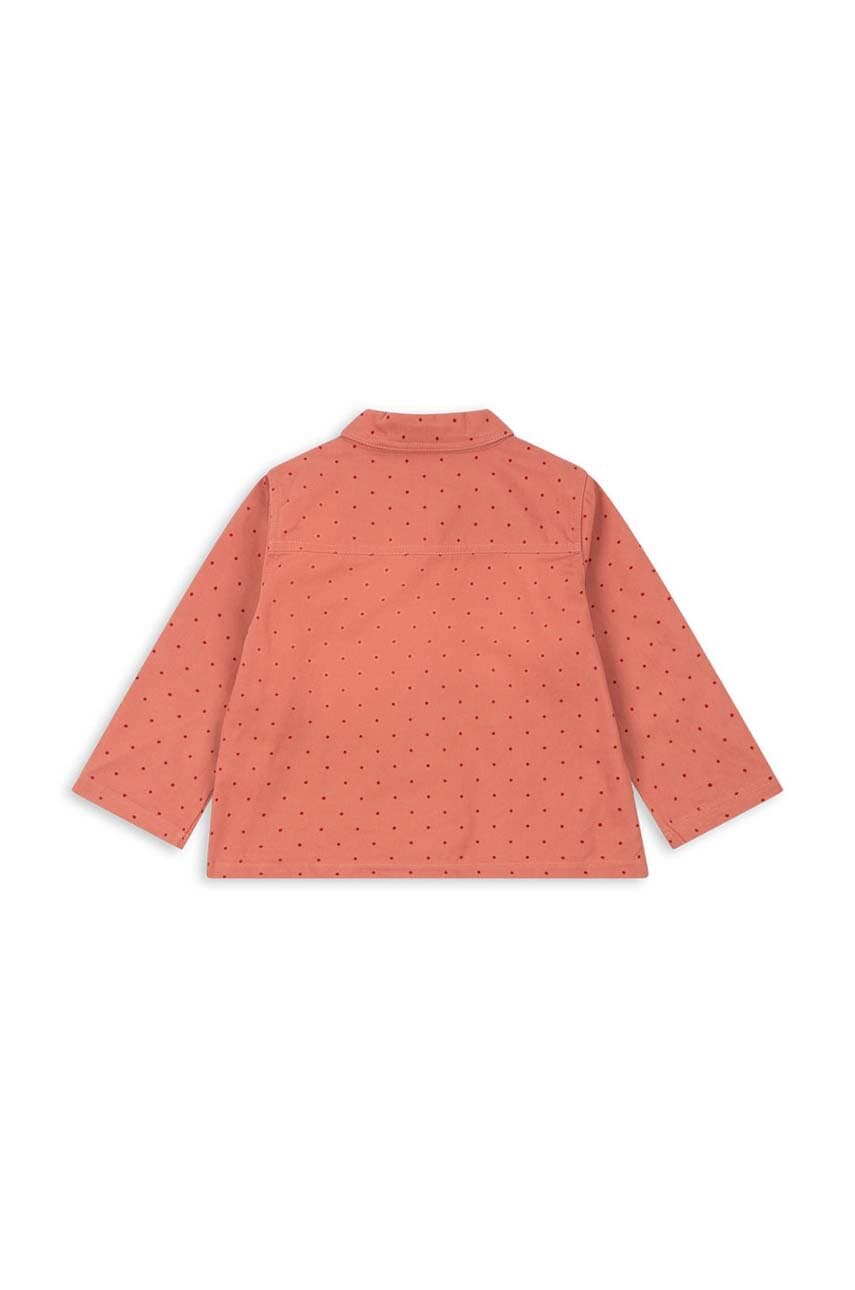 Детская хлопковая куртка Konges Sløjd NOLA SHIRT JACKET GOTS цвет розовый KS101637 Детская хлопковая куртка Konges Sløjd NOLA SHIRT JACKET GOTS цвет розовый KS101637