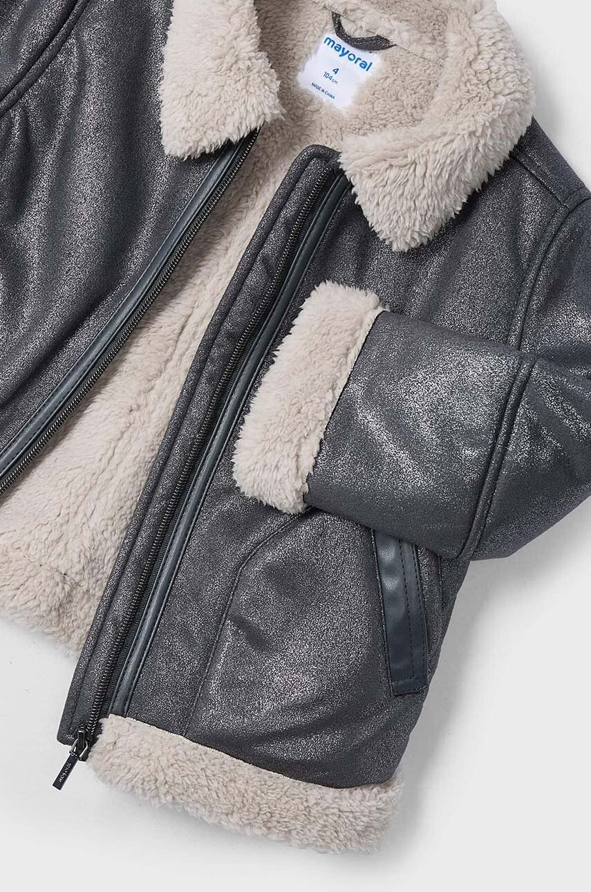 Дитяча куртка Mayoral колір сірий 4492 Дитяча куртка Mayoral колір сірий 4492