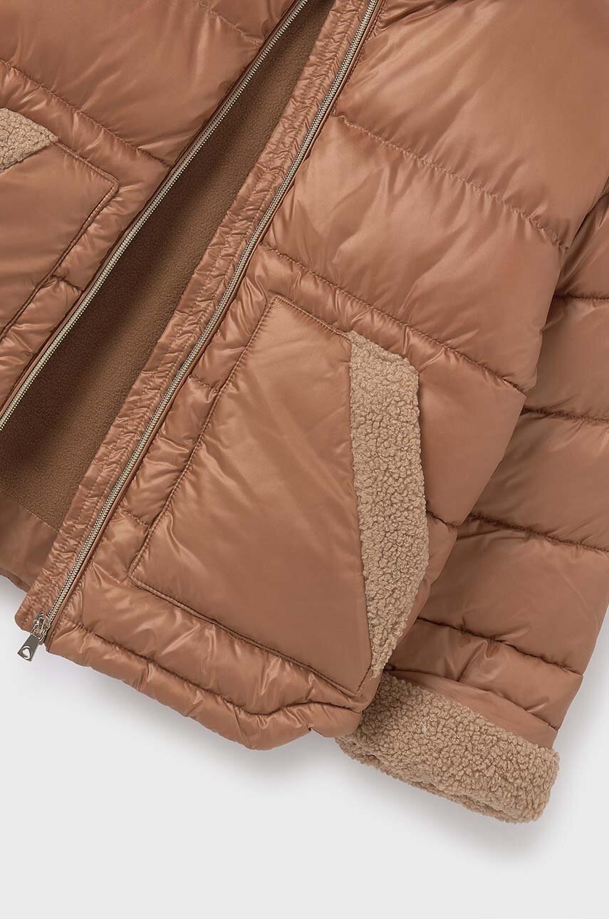 Дитяча куртка Mayoral колір коричневий 7485 Дитяча куртка Mayoral колір коричневий 7485